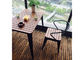 Simple Modern Solid Wooden Outdoor Furniture Balcony Table Chair Set For Leisure Cafe Bar supplier
