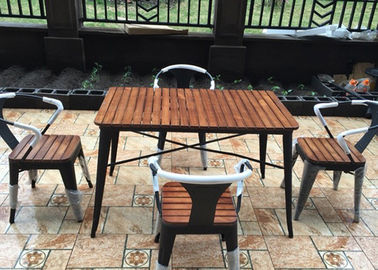 Simple Modern Solid Wooden Outdoor Furniture Balcony Table Chair Set For Leisure Cafe Bar supplier