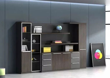 Beautiful Gray Office Cabinets Wood , Boss Office Furniture Various Shapes Available supplier