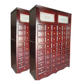 Traditional Medicine Chinese Pharmacy Store Display Rack With Non Toxic Wood Materials supplier