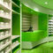 Fashionable Pharmacy Display Cabinet , Green Retail Pharmacy Shelving Multi Combination supplier